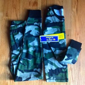 NWT Prince Of Sleep Size 8 Kids Long Sleeve/Pants Pajama Set in Camo